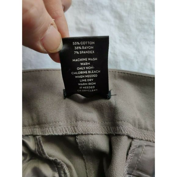 Ann Taylor Modern Fit Chino Pants Career Dress Slacks Brown Flat Front Size 10 - Picture 9 of 10